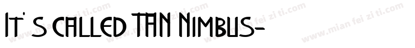 It’s called TAN Nimbus字体转换